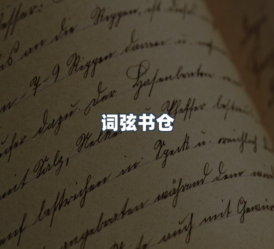 关于词弦书仓